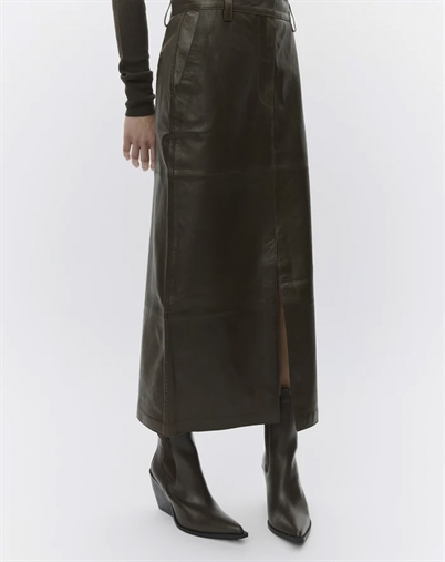 Day Birger et Mikkelsen - Anna Leather Contemporary Nederdel - Wren